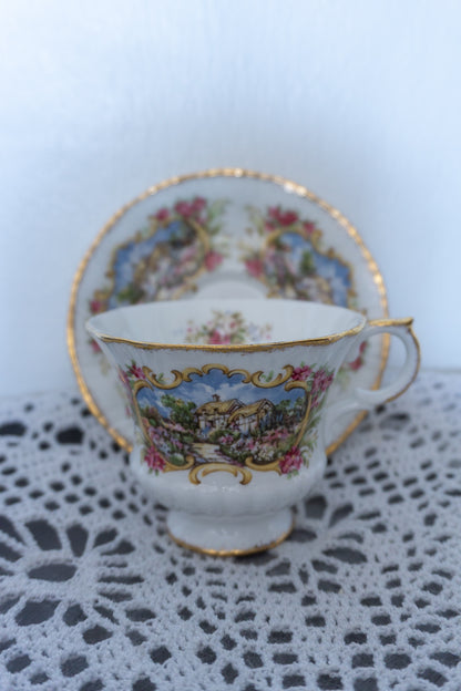 Cottage Paragon Chippendale Teacup and Saucer Set
