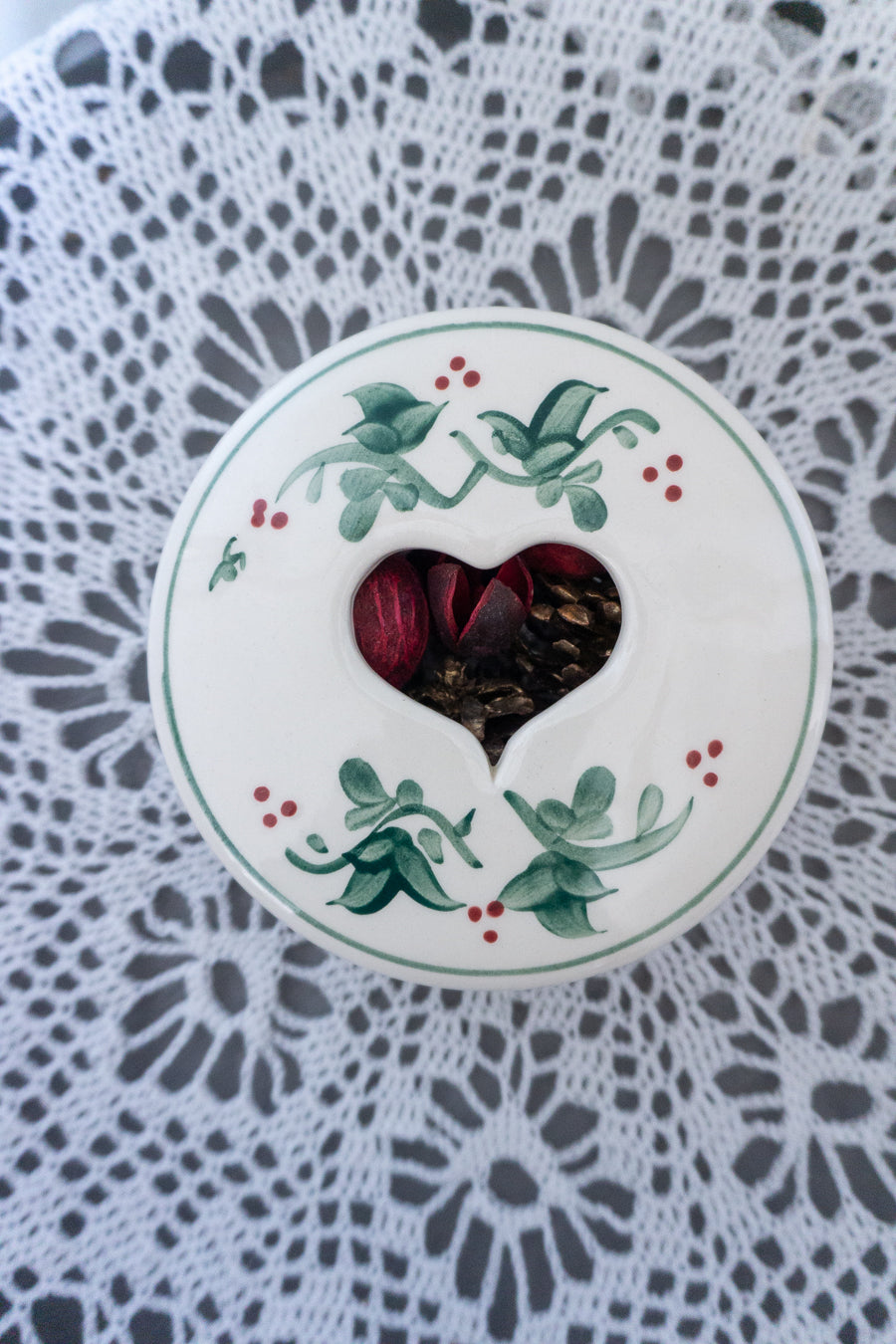 Vintage Christmas Potpourri Dish