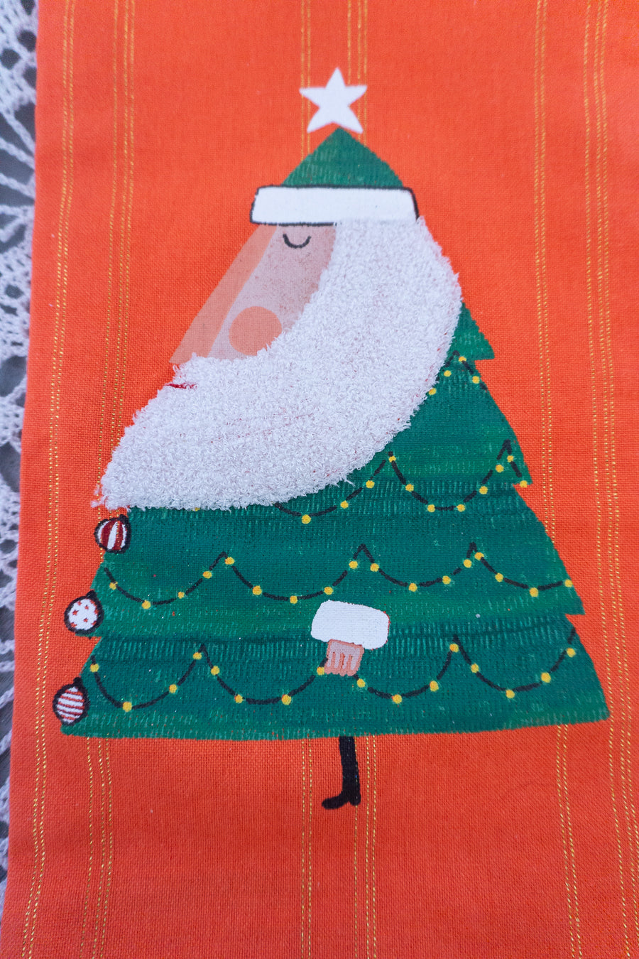 Anthropologie Santa Tea Towel
