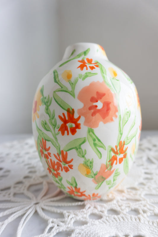 Leah Reena Goren x Anthropologie Hand-Painted Spring Floral Vase