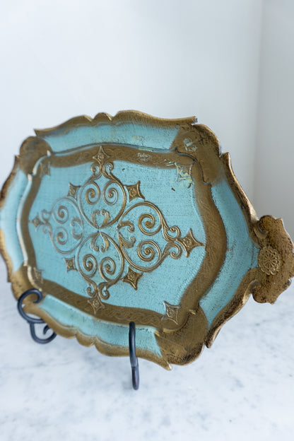 Florentine Gilded Decorative Tray, Made in Italy