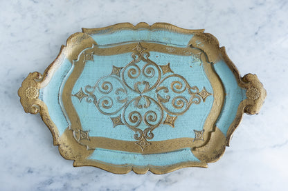 Florentine Gilded Decorative Tray, Made in Italy