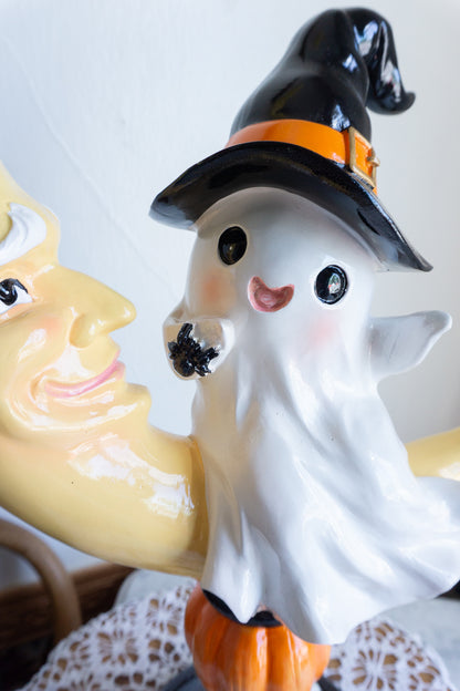 Ghost Sitting on Moon Pedestal