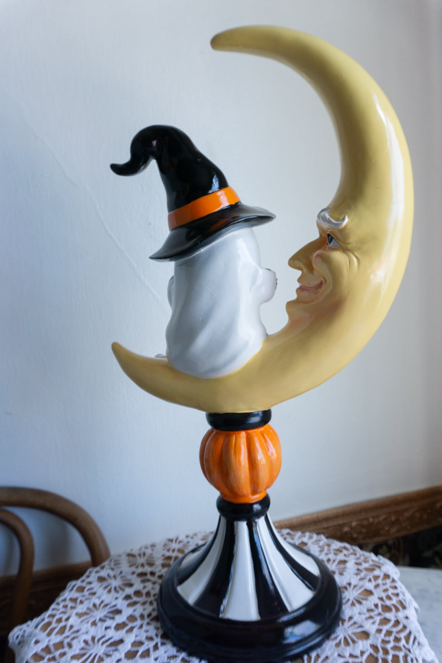 Ghost Sitting on Moon Pedestal