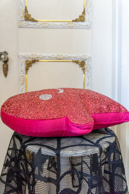 Pink Sparkle Ghost Pillow