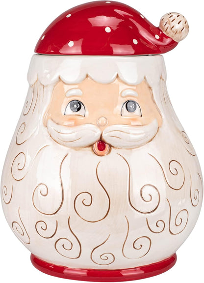 Transpac Johanna Parker Jolly Santa Cookie Jar