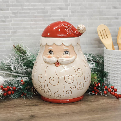 Transpac Johanna Parker Jolly Santa Cookie Jar