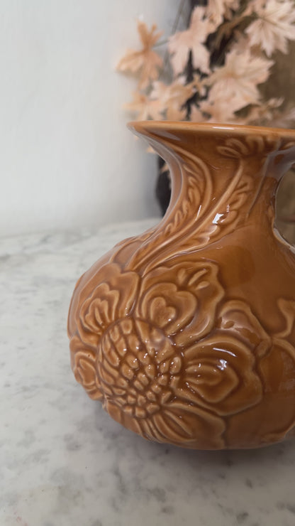 House of Hackney x Anthropologie Caramel Embossed Floral Vase