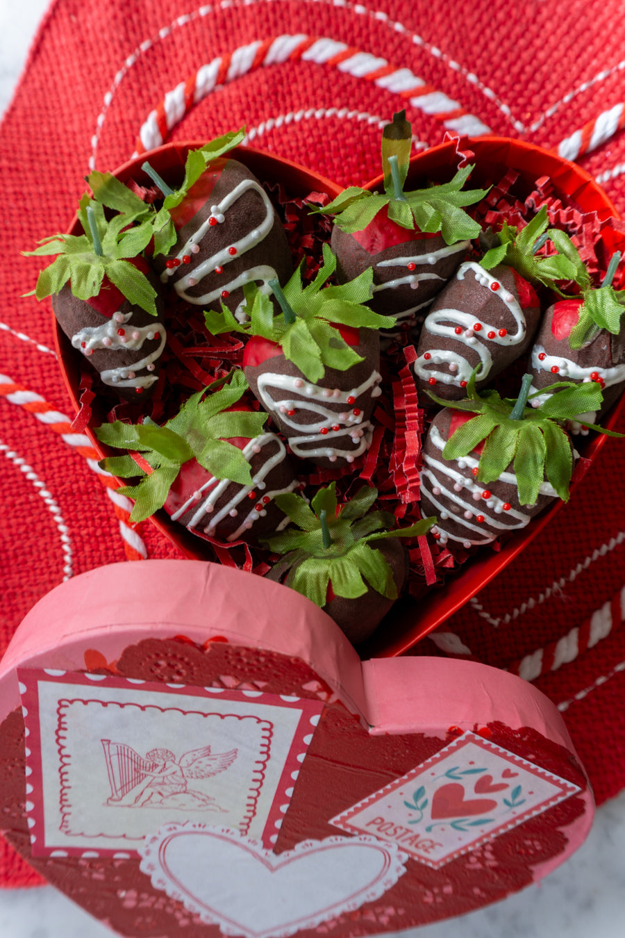 Valentines Day Chocolate Covered Strawberry Box Decor