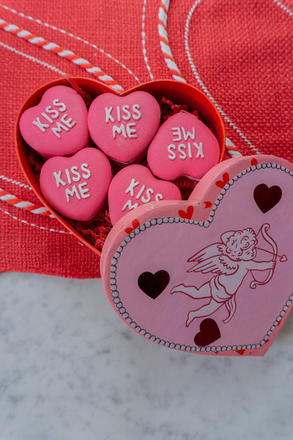 Valentines Day Heart Macaron Box Decor