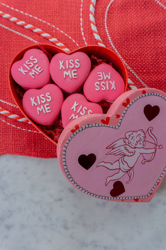 Valentines Day Heart Macaron Box Decor