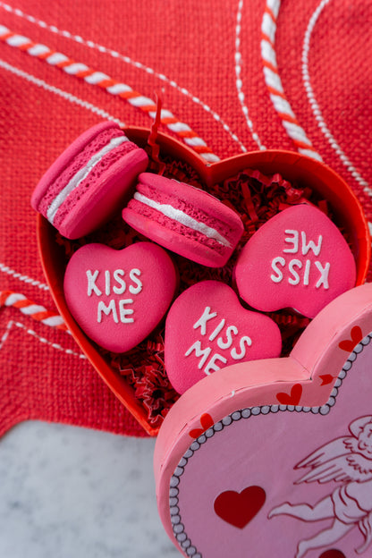 Valentines Day Heart Macaron Box Decor