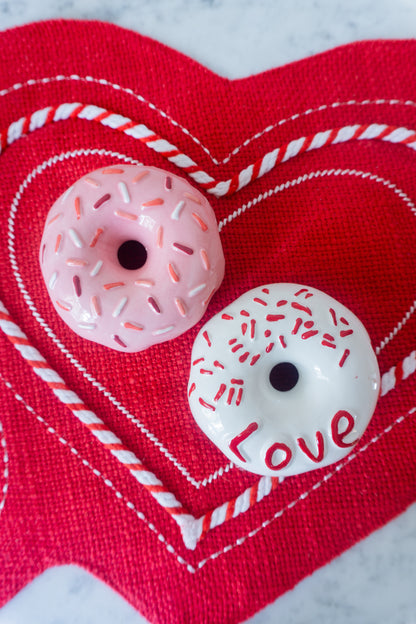 Valentines Day Ceramic Donut Set
