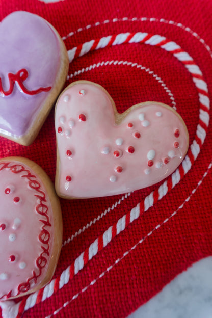 Valentines Day Ceramic Heart Cookie Set