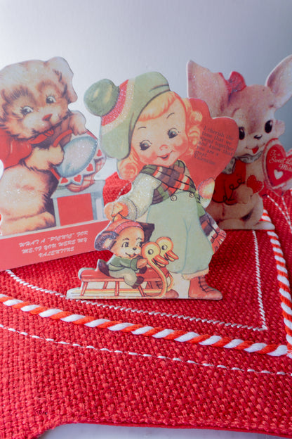 Vintage Valentine Dummy Boards, Set of 3