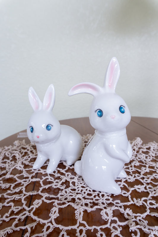 Vintage-Style Ceramic Easter Bunny Set