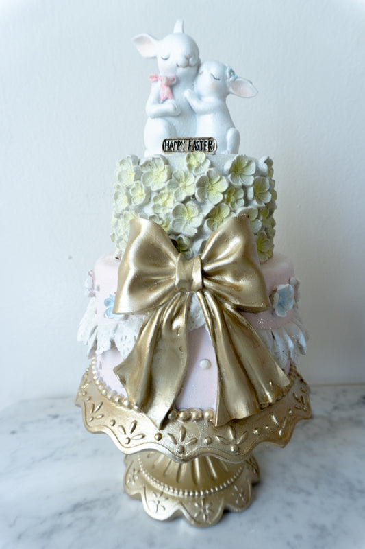 Easter Cake on Pedestal Decor