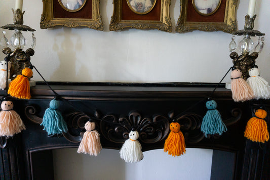 Pastel Ghost Tassel Garland