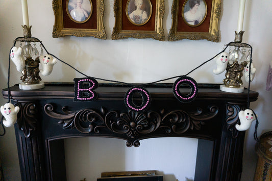 Boo Ghost Felt Garland