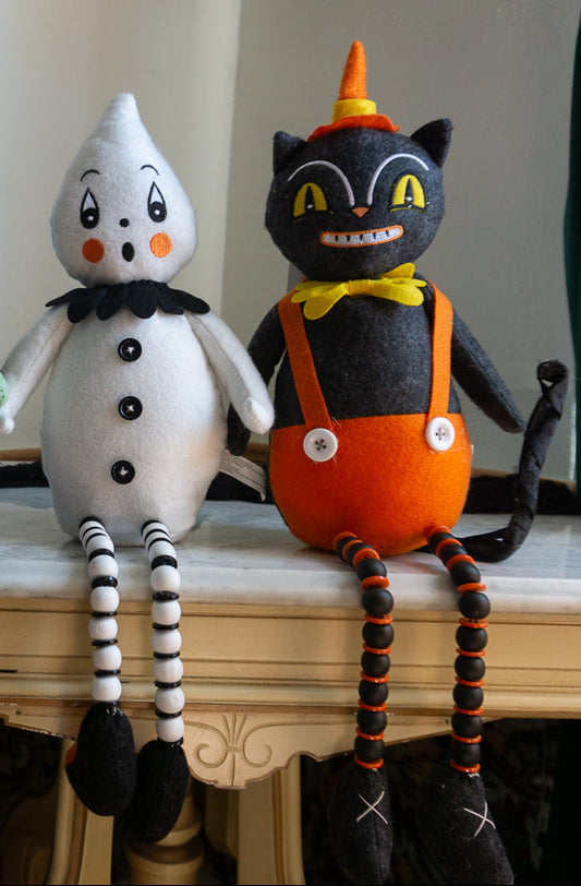 Johanna Parker Cat & Ghost Shelf Sitters (Set of 2)