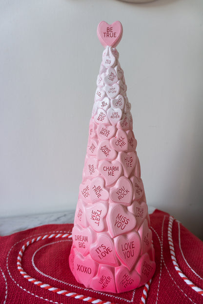 Pink Conversation Hearts Tree