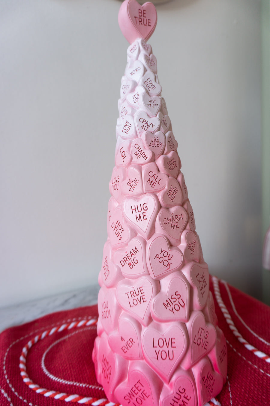 Pink Conversation Hearts Tree