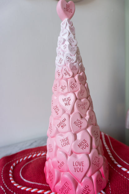 Pink Conversation Hearts Tree