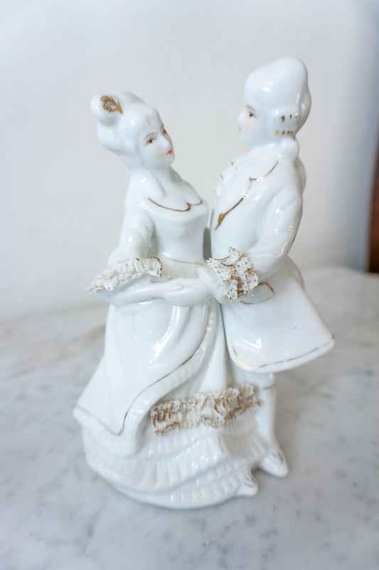 Victorian Porcelain Dancing Couple Figurine