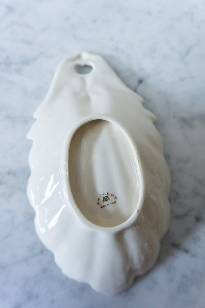 Mint Green Bavaria Porcelain Leaf-Shaped Dish