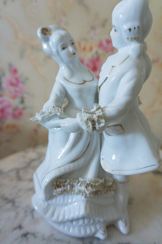 Victorian Porcelain Dancing Couple Figurine