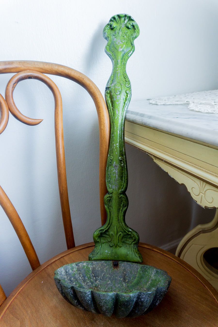 Green Cast Iron Spoon Wall Decor