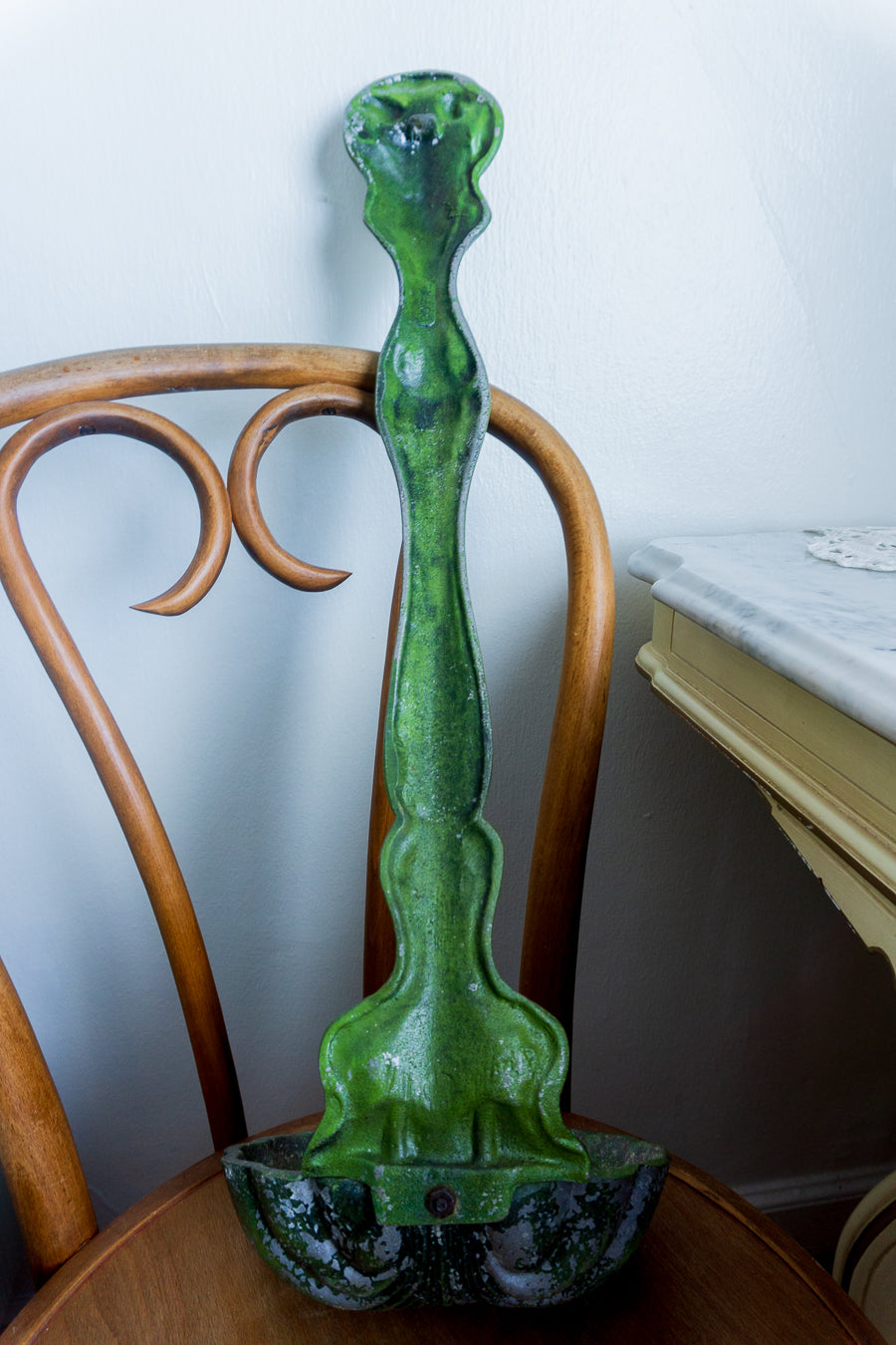 Green Cast Iron Spoon Wall Decor