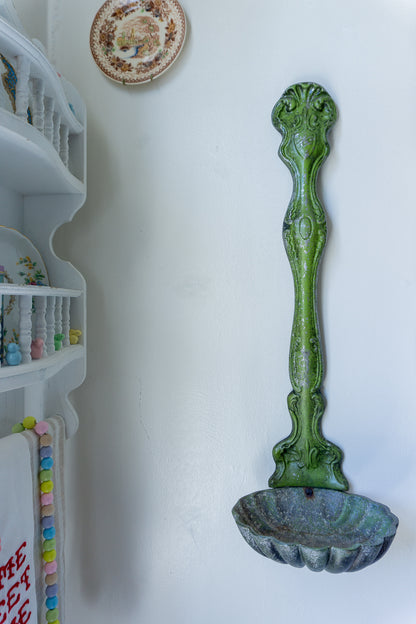Green Cast Iron Spoon Wall Decor