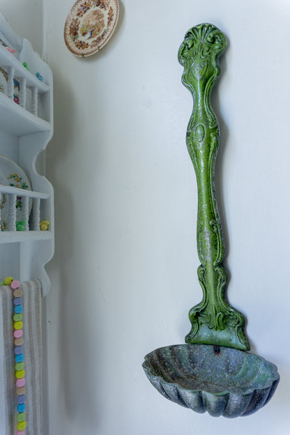 Green Cast Iron Spoon Wall Decor