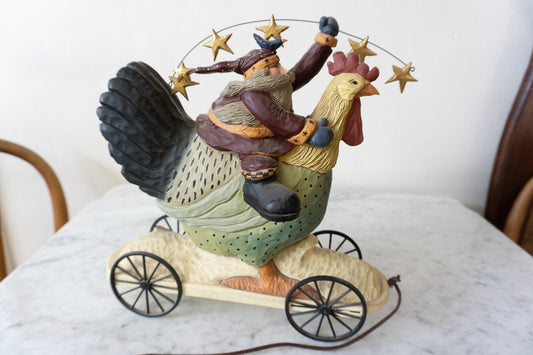 Williraye Studio Retro Santa on Chicken "Fowl Weather Flight" Figure