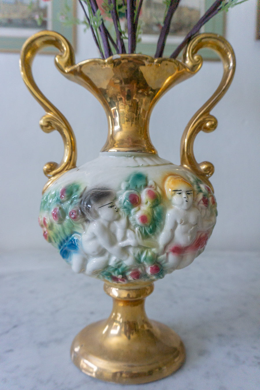 Capodimote Cherub Vase