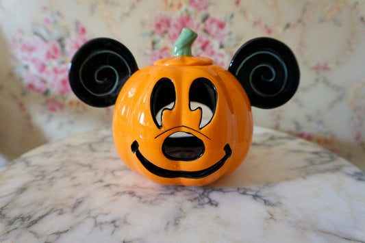 Mickey Mouse Pumpkin Tealight Holder front view