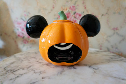 Back view of Mickey Mouse Pumpkin Tealight Holder