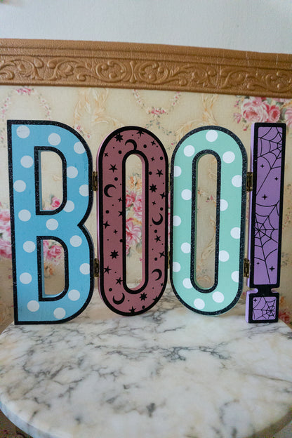 Foldable Boo Pastel Sign