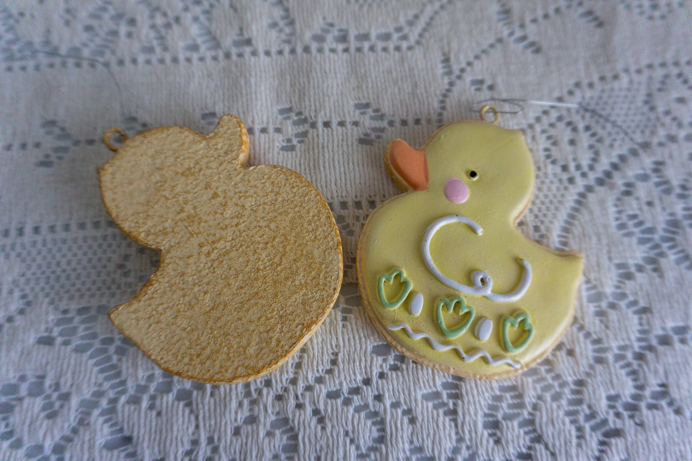 Chick Cookie Easter Ornaments, Set of 2