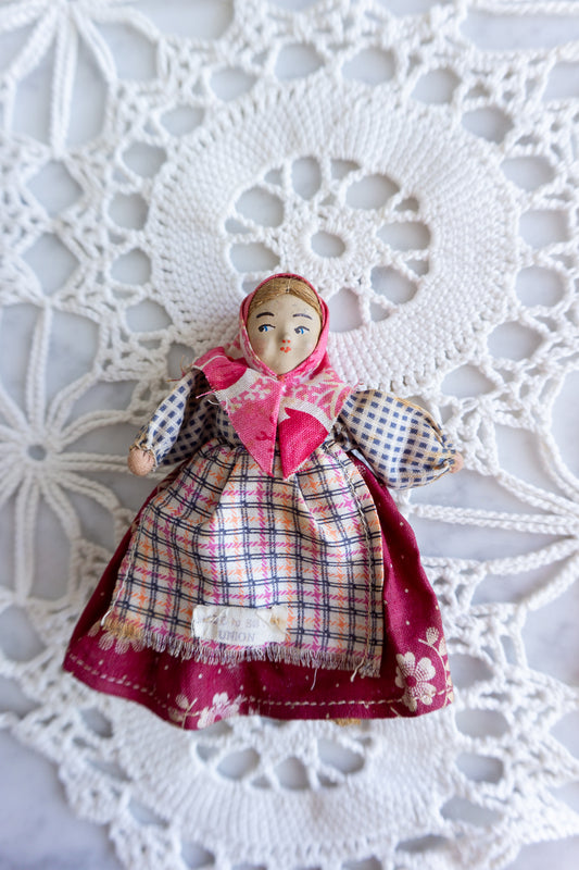 Handmade Folk Art Cloth Doll – Made in the Soviet Union