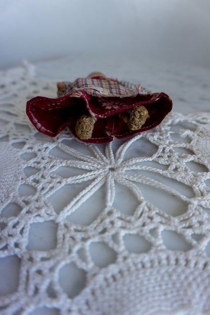 Handmade Folk Art Cloth Doll – Made in the Soviet Union